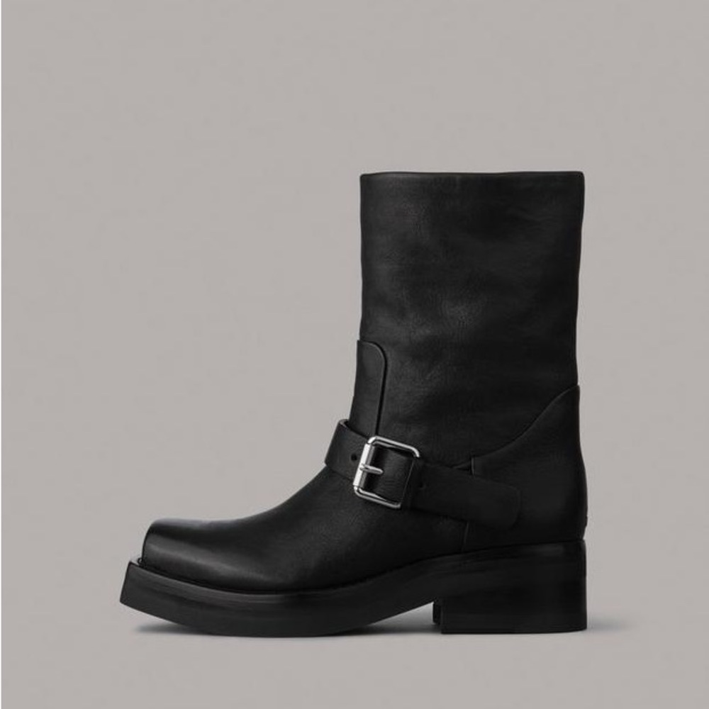 Rag & Bone Black Motto Leather Boots